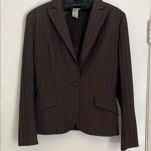 Max Studio textured Dark Brown Blazer Tailored Professional Jacket
